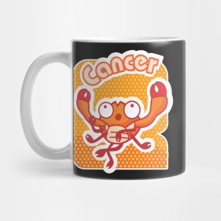 Cancer Colorful Zodiac Sign Cartoon June July Birthday Mug